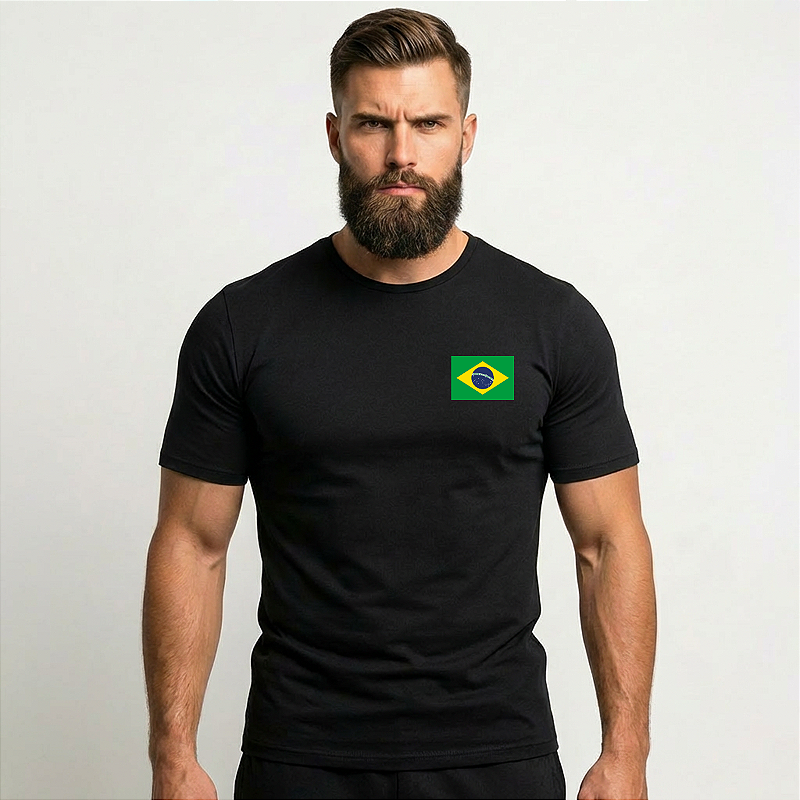 Camiseta Masculina Bandeira Brasil Team Six