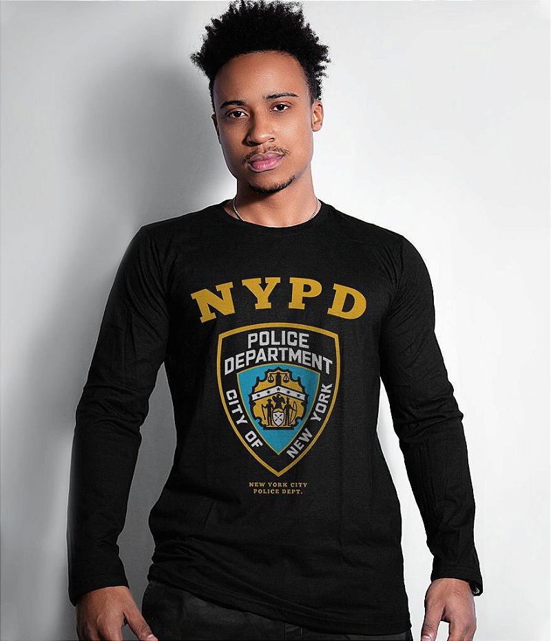 Camiseta Manga Longa Police Department NYPD Masculina Team Six Brasil