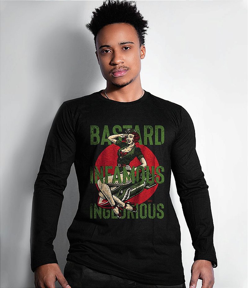 Camiseta Manga Longa Instrutor Fritz Bastard Infamous Inglorious Masculina Team Six Brasil