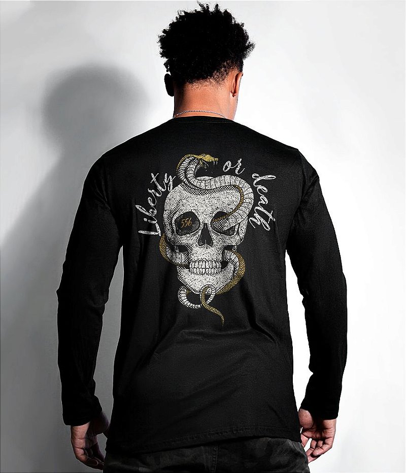 Camiseta Manga Longa Magnata Don't Tread On Me Masculina Team Six Brasil