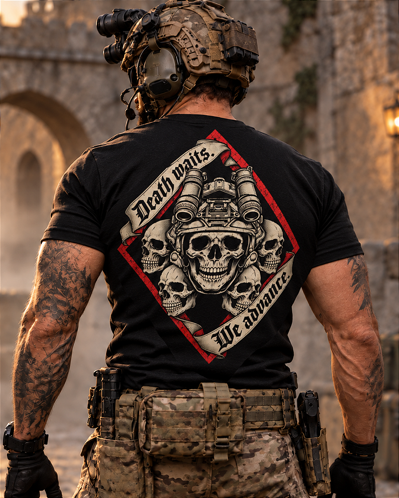 Camiseta Contractor Death Waits – We Advance Team Six