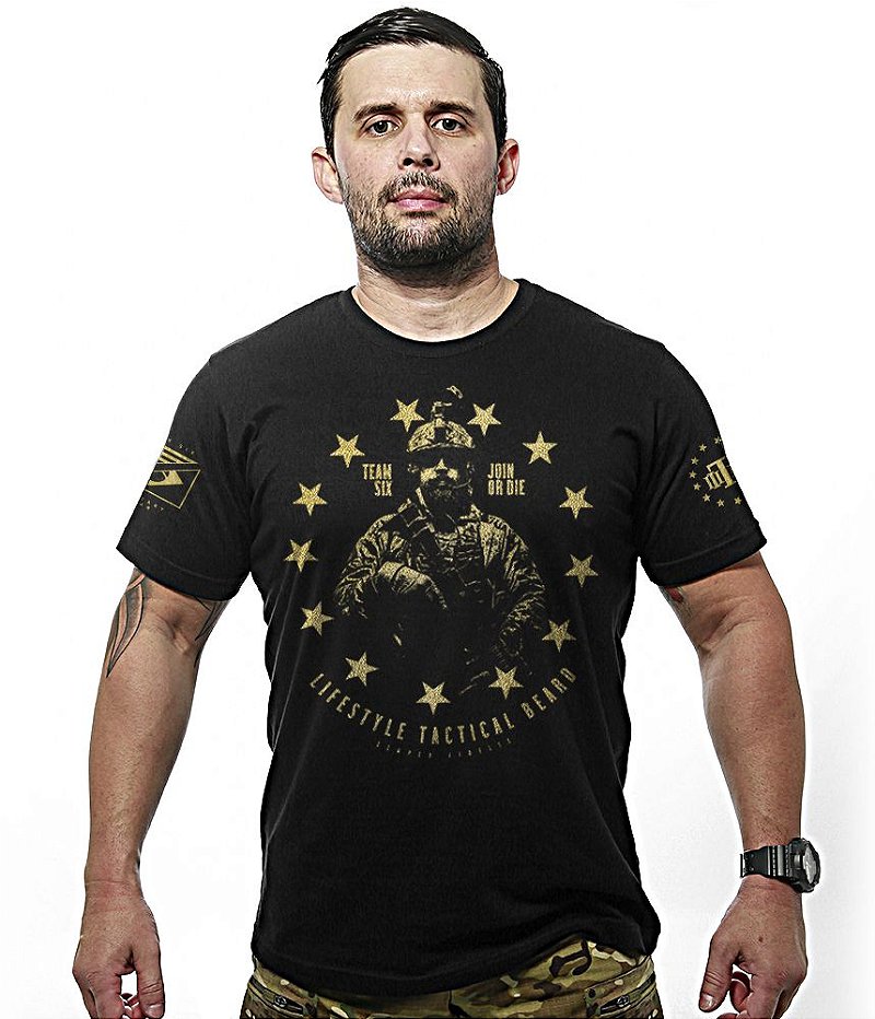 Camiseta Masculina Gold Concept Line Lifestyle Tactical Beard Team Six