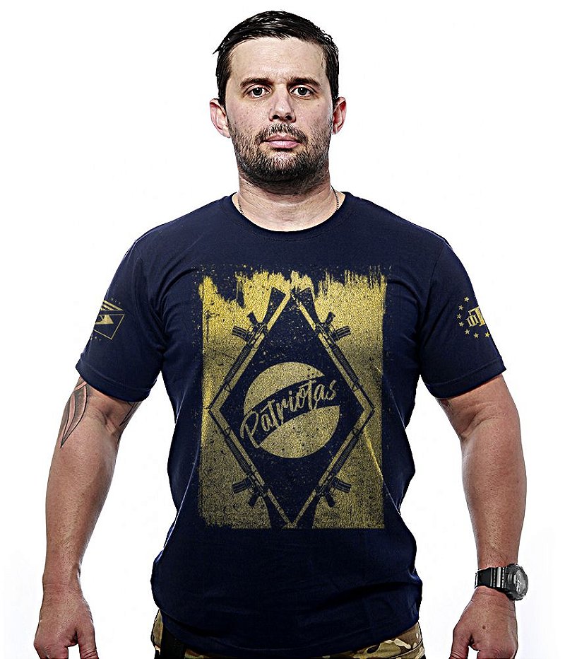 Camiseta Masculina Squad T6 Magnata Gold Line Patriotas Team Six Brasil