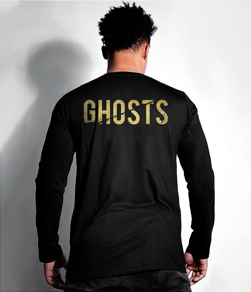 Camiseta Manga Longa GHOSTS Gold Line Masculina Team Six Brasil