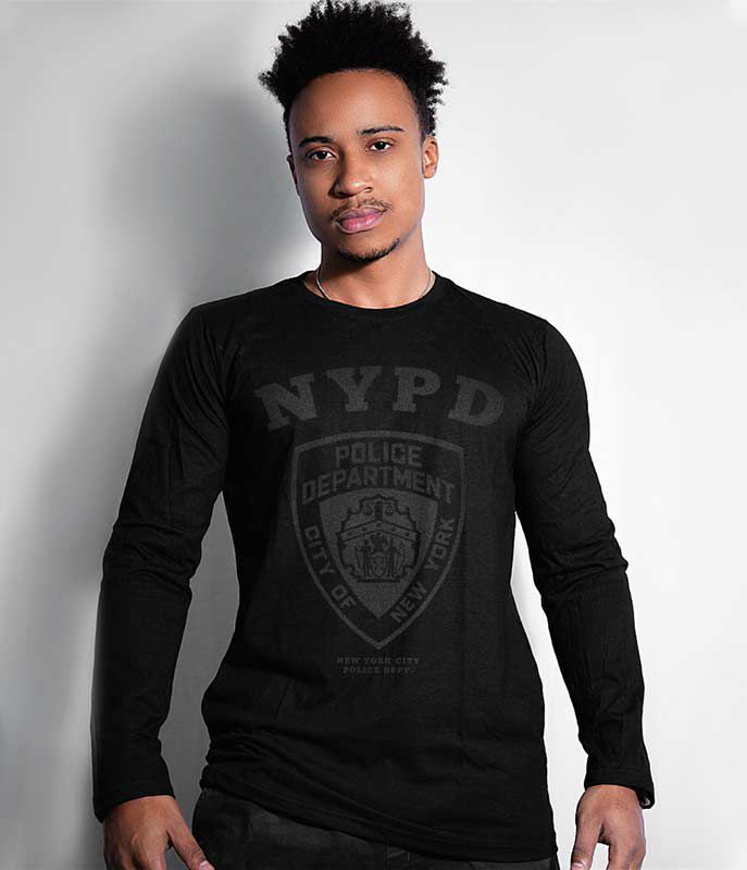 Camiseta Manga Longa Police Department NYPD Dark Line Masculina Team Six Brasil
