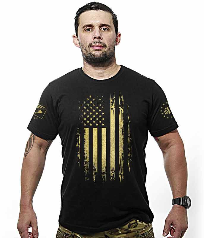 Camiseta Masculina EUA Especial Defense Military Gold Line Team Six Brasil