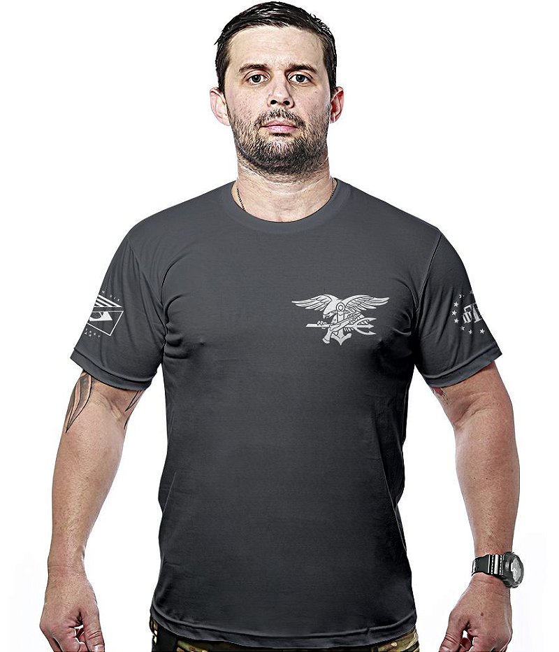 Camiseta Masculina Original Navy Seals Hurricane Line Team Six Brasil