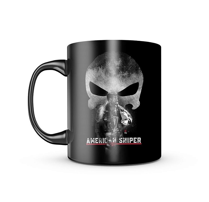 Caneca de Porcelana Dark GUFZ6 American Sniper Team Six Brasil