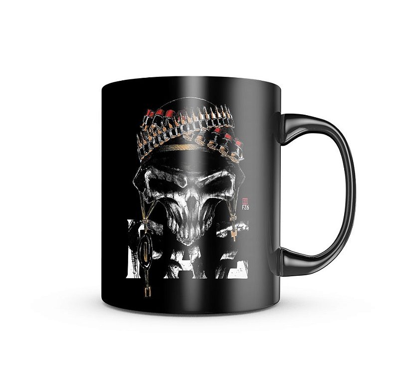 Caneca de Porcelana Dark GUFZ6 PAZ Team Six Brasil