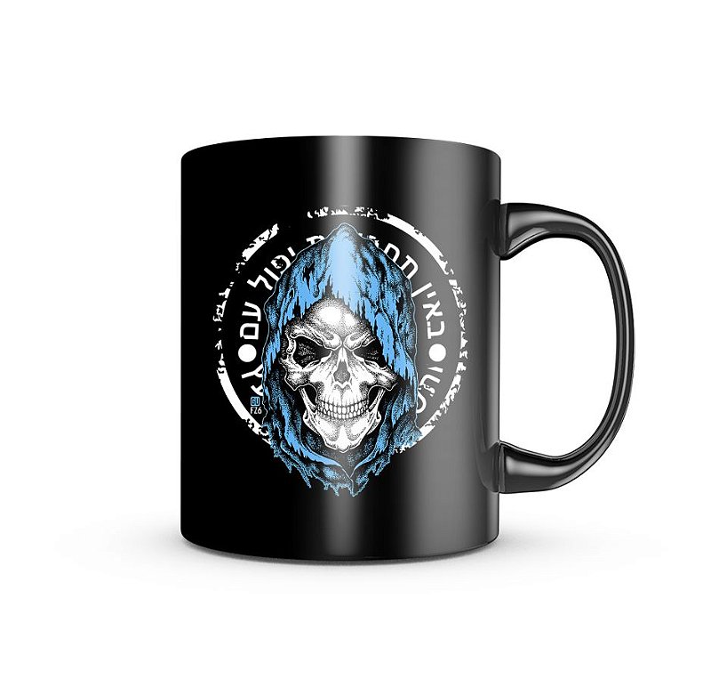 Caneca de Porcelana Dark GUFZ6 Mossad Força Especial Team Six Brasil