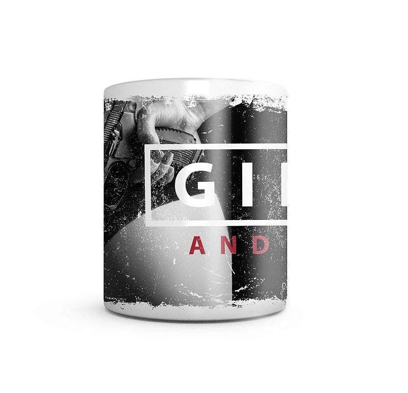 Caneca de Porcelana GUFZ6 White Girls And Guns Team Six Brasil