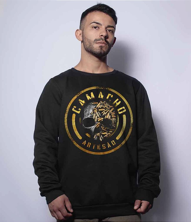 Casaco Básico de Moletom Squad T6 Camacho Artesão Skull Ammunition Team Six Brasil