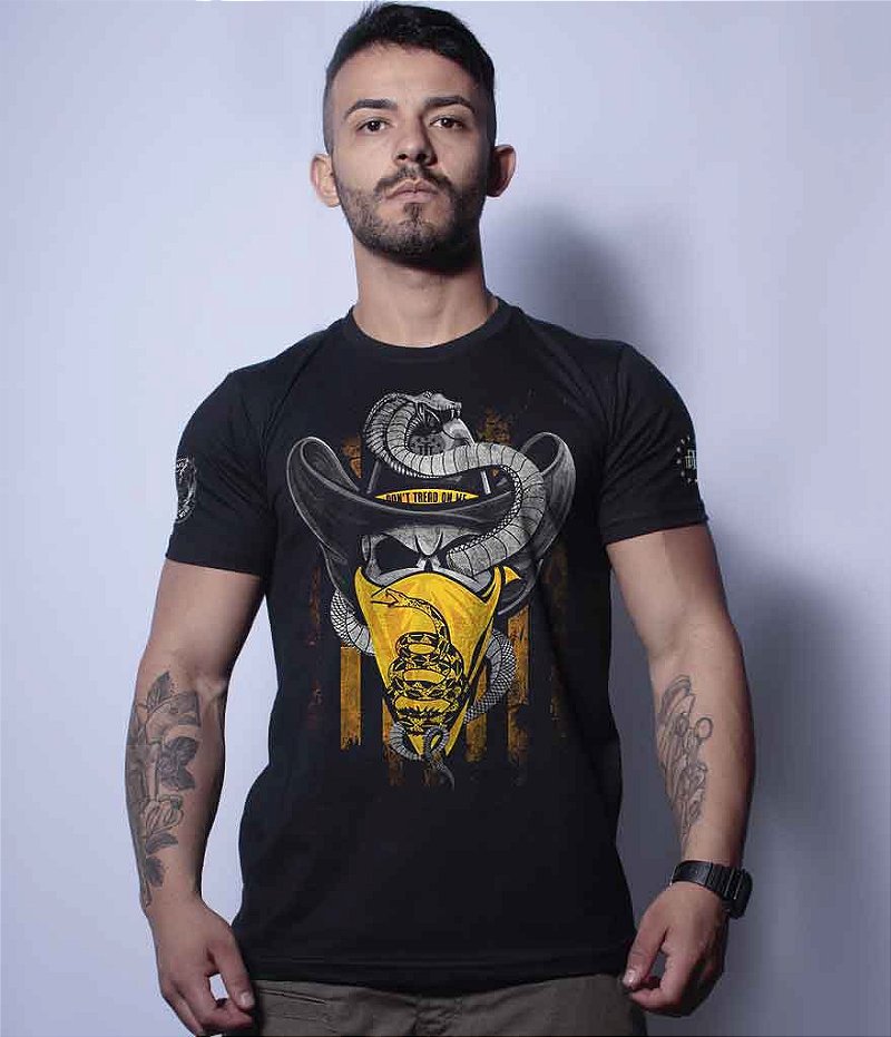 Camiseta Masculina Squad T6 Magnata Don't Tread On Me Old School Team Six Brasil