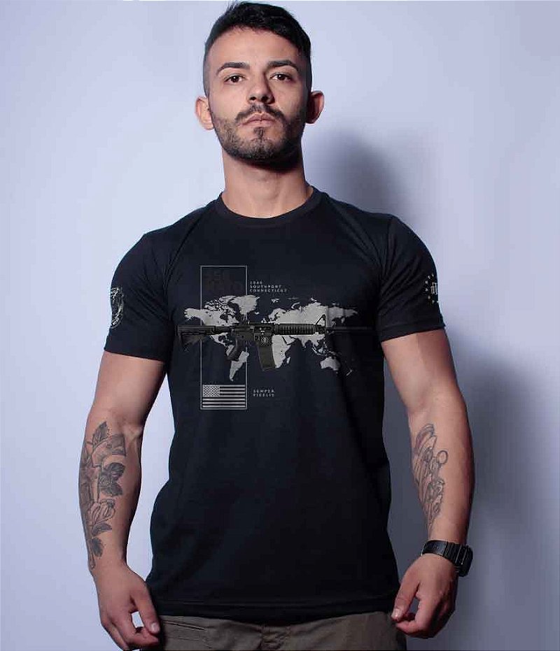 Camiseta Masculina Squad T6 Magnata 556 Nato American Guns Team Six Brasil