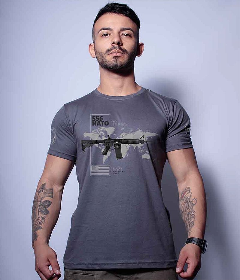 Camiseta Masculina Squad T6 Magnata 556 Nato American Guns Team Six Brasil