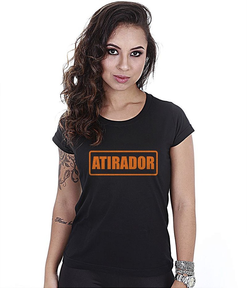 Camiseta Militar Baby Look Feminina CAC Atirador Team Six