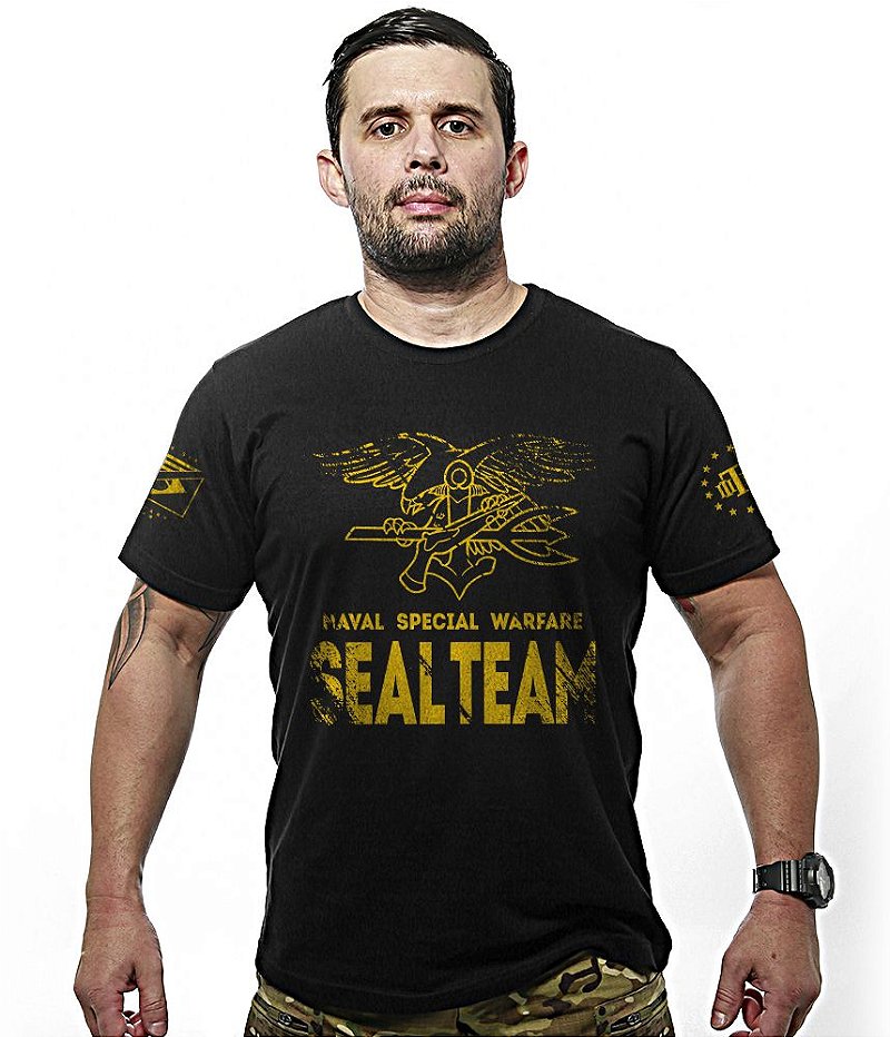 Camiseta Masculina Navy Seal Marines Naval Especial Warfare Team Six Brasil