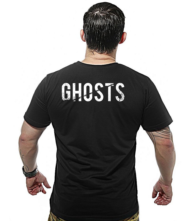 Camiseta Masculina Ghosts Estampa Frente e Costas Team Six Brasil