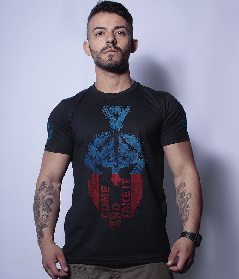 Kit 4 Camisetas Masculinas Come And Take It Magnata 556 Team Six