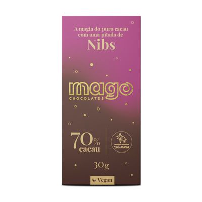 Chocolate Premium com Nibs - 70% - 30g