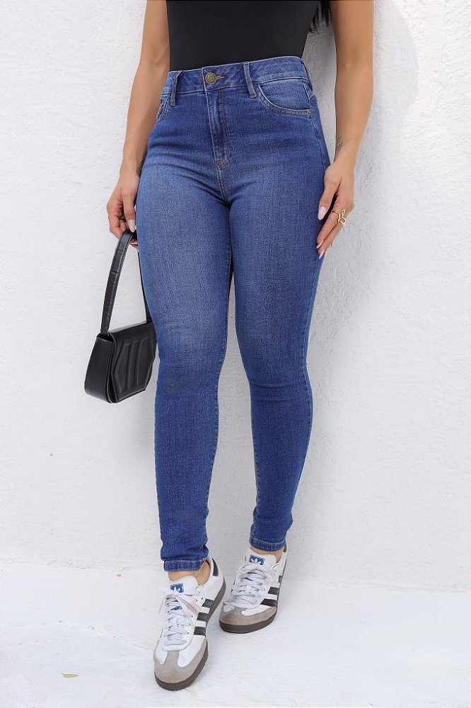 Calça Jeans Skinny Com Cós Personalizado Feminina Revanche