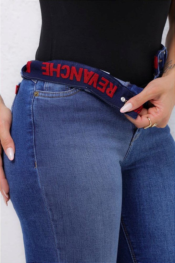 Calça Jeans Skinny Com Cós Personalizado Feminina Revanche