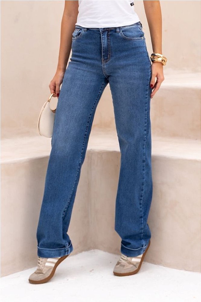 Calça Jeans Reta Barra Italiana Feminina Revanche