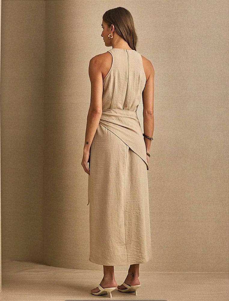 Vestido Midi Coccinelle - Bege