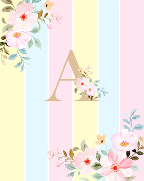 AGENDA ALFABETO FLORAL - Capas variadas