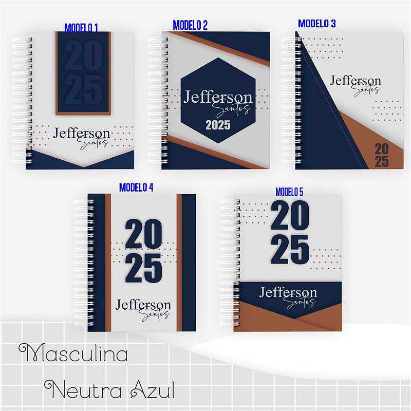 AGENDA MASCULINA AZUL