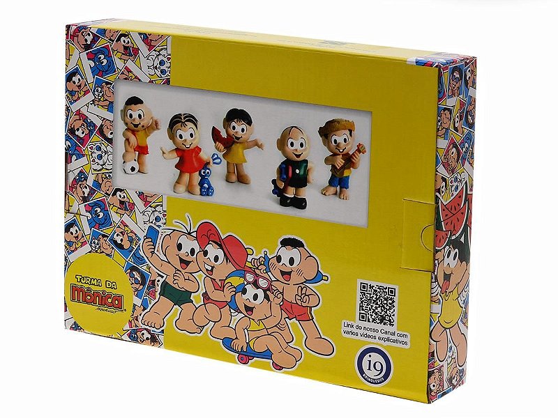 Kit Bonecos Turma da Mônica - Mônica Cebolinha Chico Bento Magali Cascão I9 Brinquedos