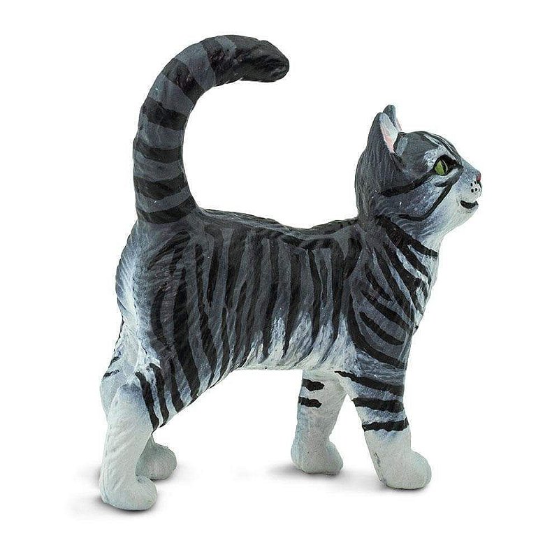 Figura Gato Malhado Cinza Safari Ltd.