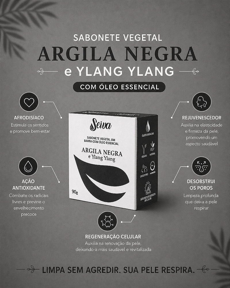 Combo Sabonetes de Argila - Branca, Dourada, Negra, Verde e Vermelha