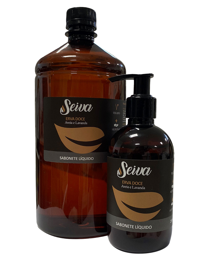 Refil Sabonete Líquido Erva Doce 1L + Dispenser 200ml Grátis