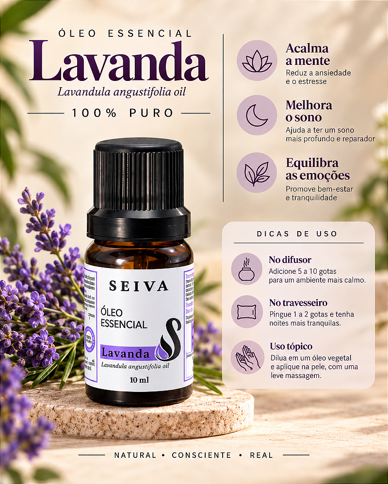 Óleo Essencial de Lavanda - 10ml