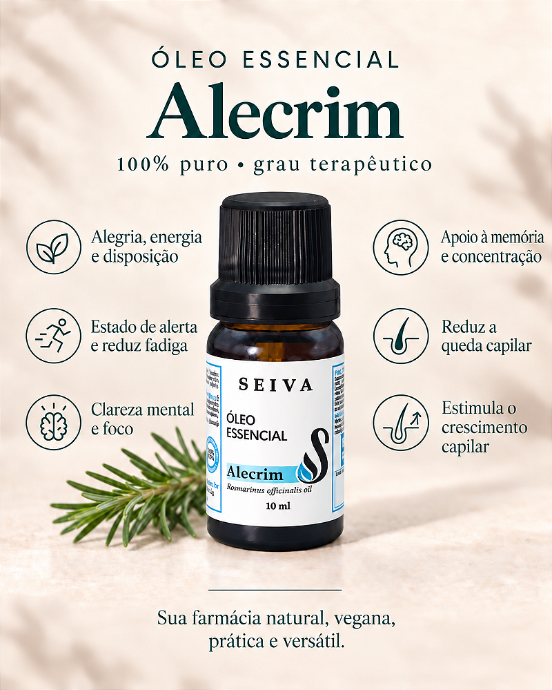 Óleo Essencial de Alecrim - 10ml