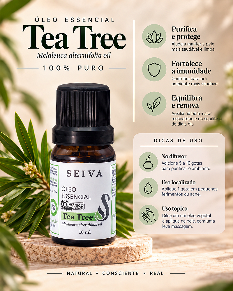 Óleo Essencial de Tea Tree - 10ml
