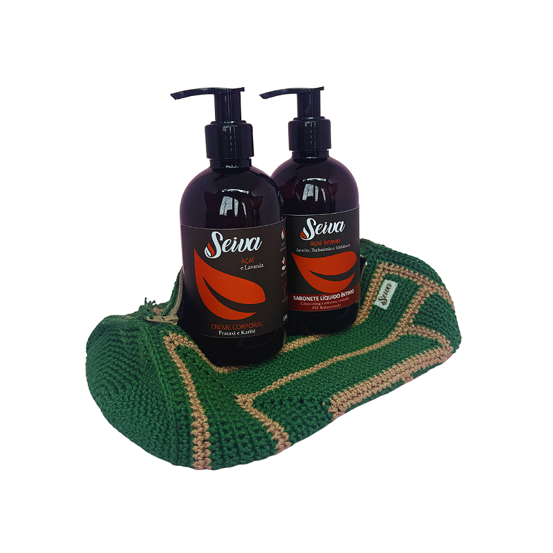 Kit Necessaire Crochê - Creme Açaí