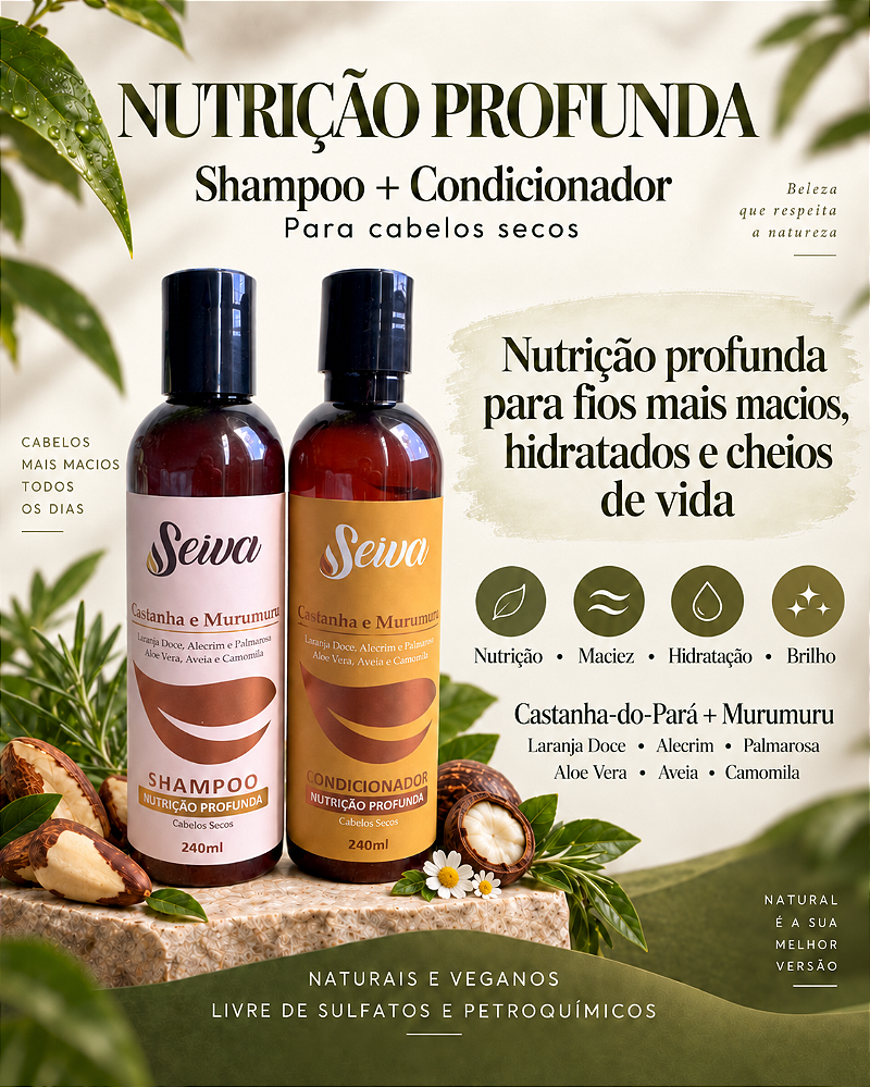 Kit Capilar Nutrição Profunda - Cabelos Secos 240ml cada