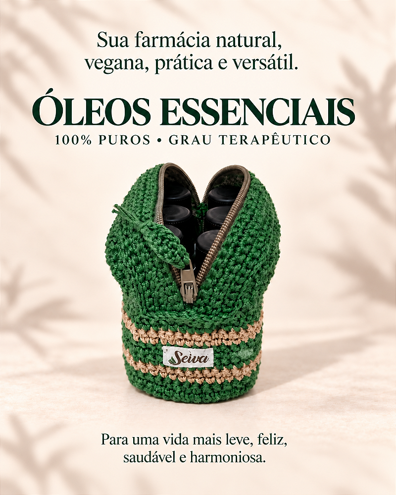Combo Óleos Essenciais - OE Lavanda, Hortelã Pimenta, Alecrim, Capim Limão, Tea Tree e Eucalípto