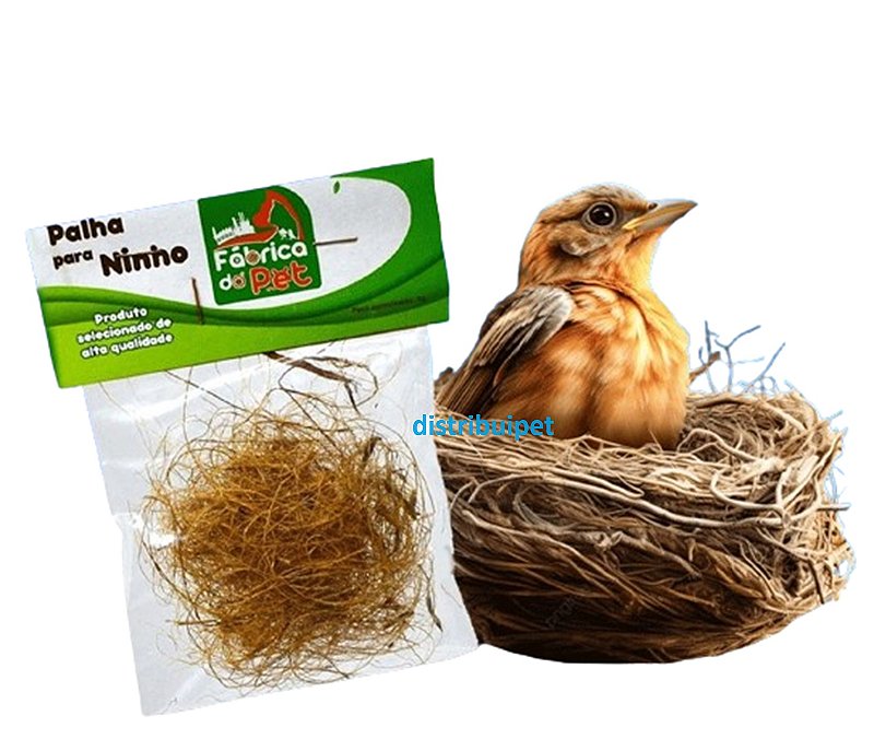 Palha De Coco P/ Forração de Ninhos Pássaros Fibra Do Coco Cartela com 10 Unidades