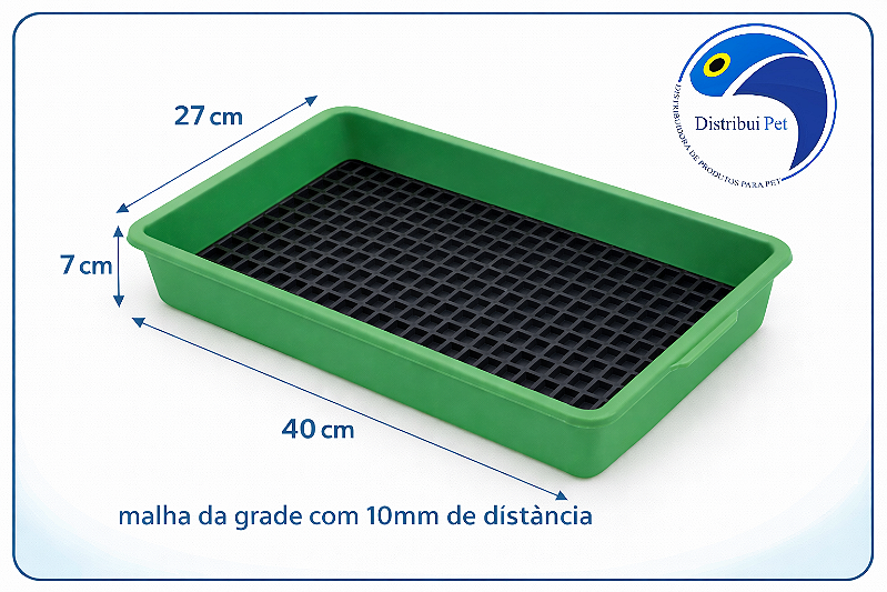Bandeja Sanitário Saniplus Para Mini Coelho Porquinho da India Chinchila Cor Verde