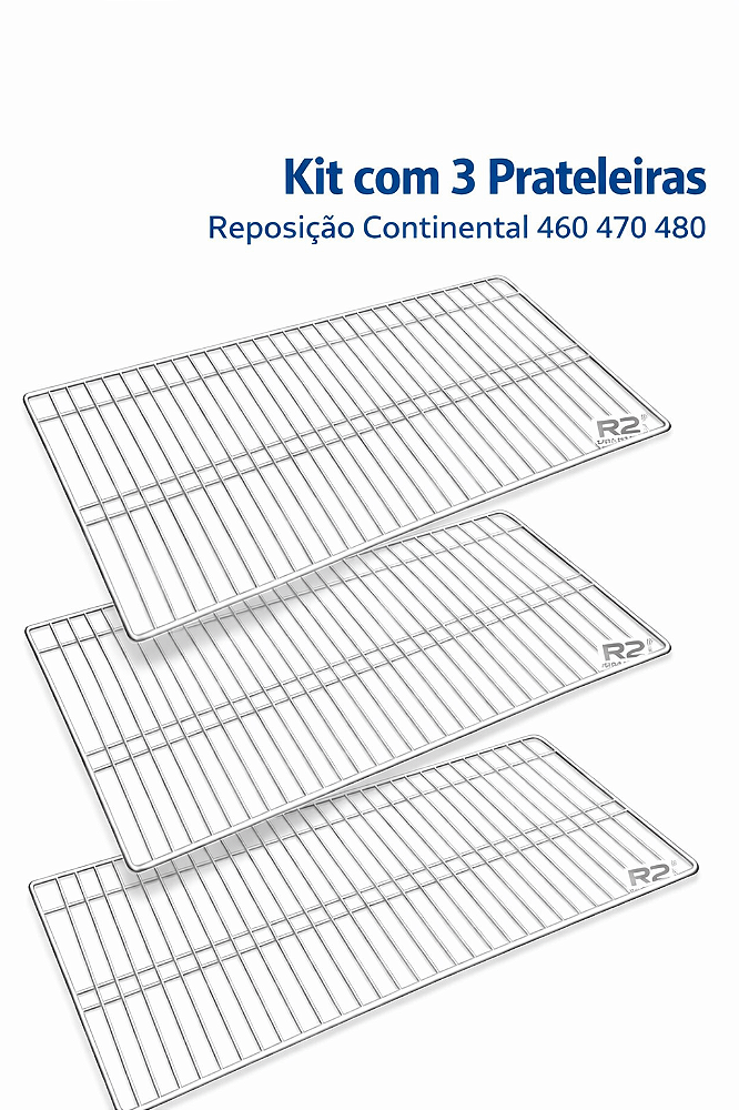 Grade de Geladeira Continental Copacabana 60 X 34 cm Aramada Modelos 440 460 470 480 490