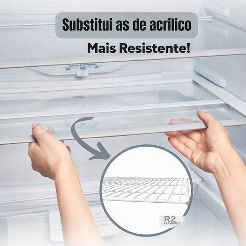 Grade de Geladeira Continental Copacabana 60 X 34 cm Aramada Modelos 440 460 470 480 490