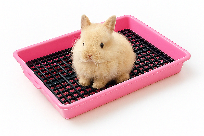 Bandeja Sanitário Saniplus Para Mini Coelho Porquinho da India Chinchila Cor Rosa