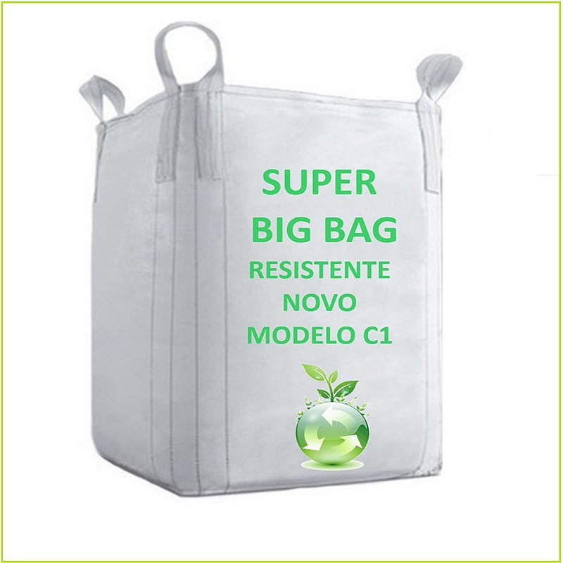 3 Saco Big Bag Reforçado Reciclagem Entulho Jardinagem C1