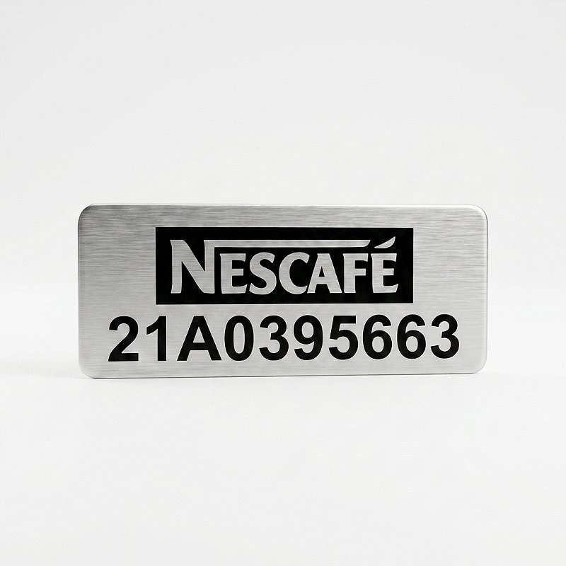 500 placas em Inox com QR Code Gravado