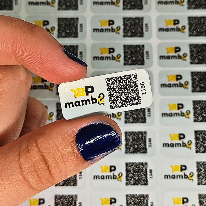 300 Etiquetas Poliéster Patrimonial 3x6 Cm Laminadas Prateado