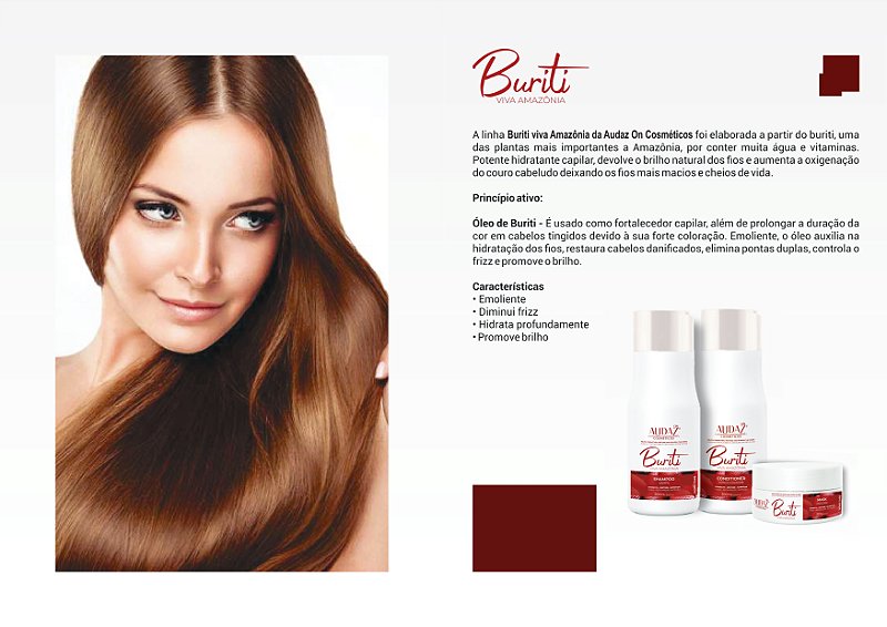 Kit Buriti Shampoo 300ml, Condicionador 300ml e Máscara 300g