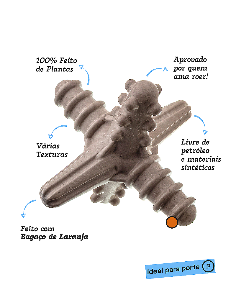 ASTERISCO PEQUENO LARANJA - MORDIDA MODERADA